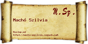 Machó Szilvia névjegykártya